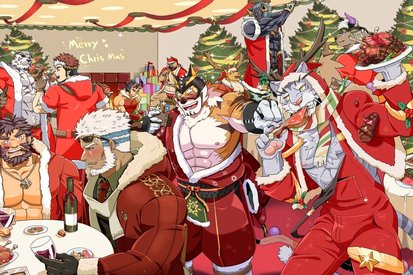 mountain, takemaru, aegir, shennong, ryekie, and 6 more (arknights and 3 more) drawn by grausummon