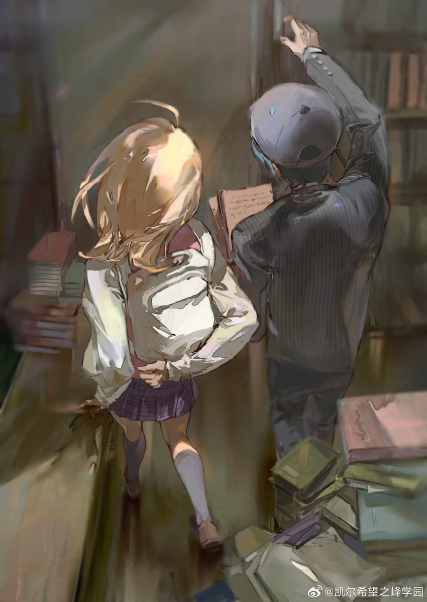 saihara shuichi and akamatsu kaede (danganronpa and 1 more) drawn by kai_er_xiwang_zhifeng_xueyuan