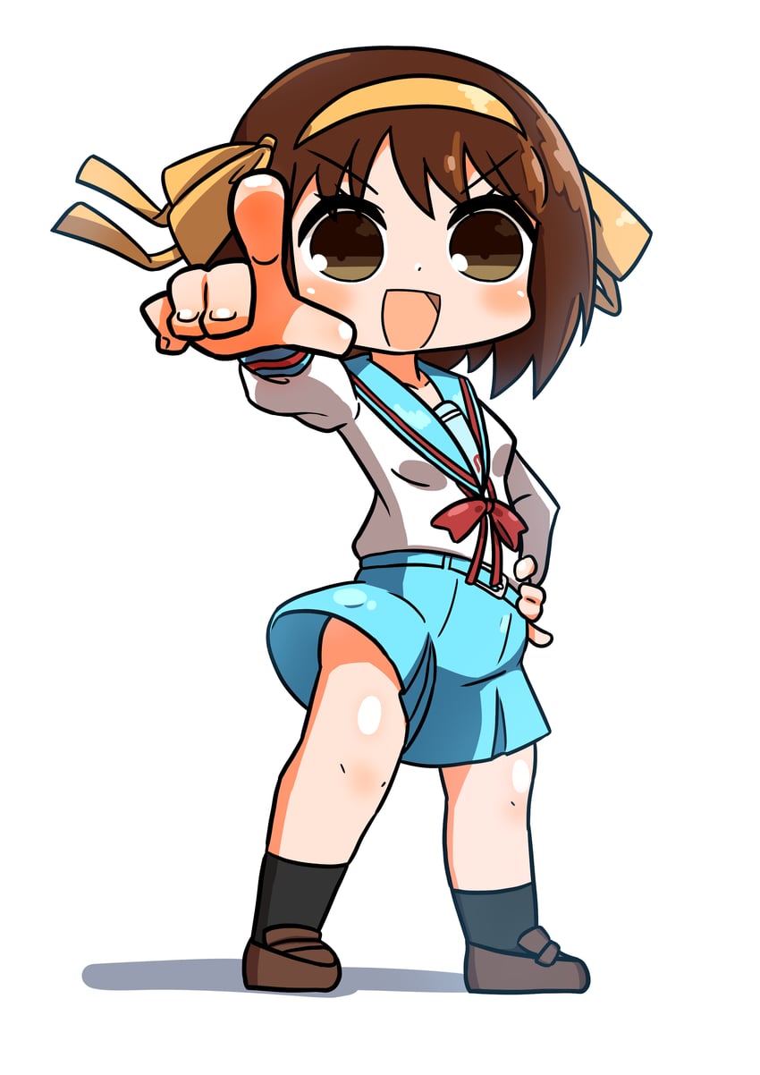 suzumiya haruhi (suzumiya haruhi no yuuutsu) drawn by minna_zaregoto