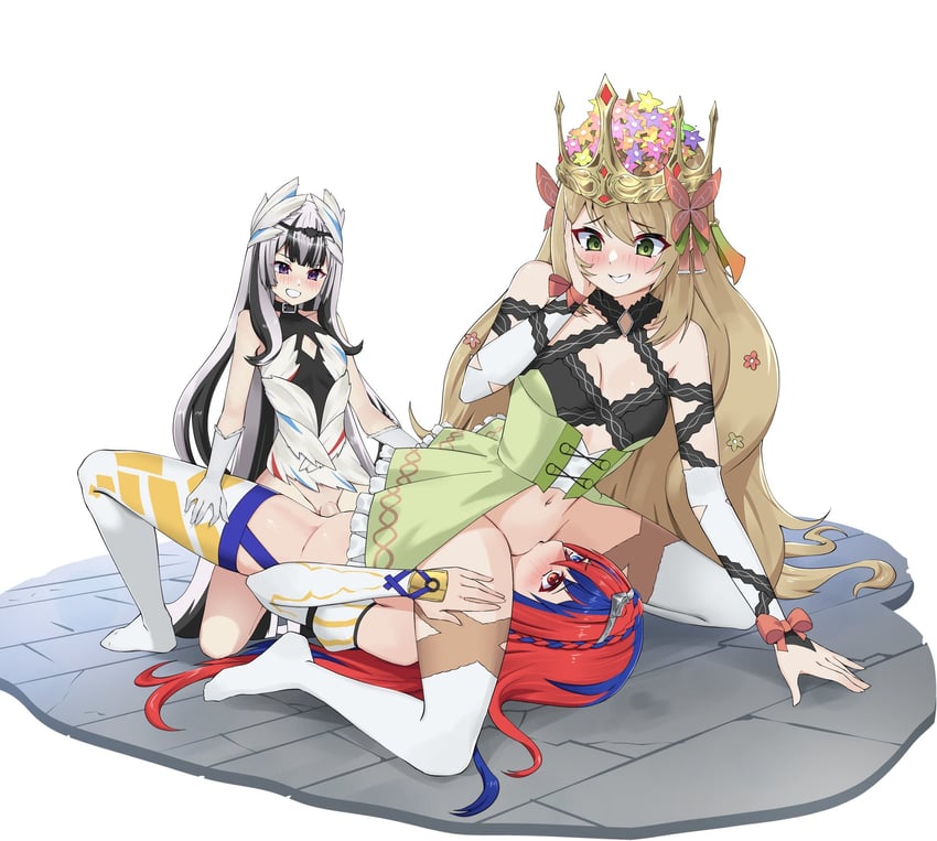 female alear, celine, and veyle (fire emblem and 1 more) drawn by oppaihobby