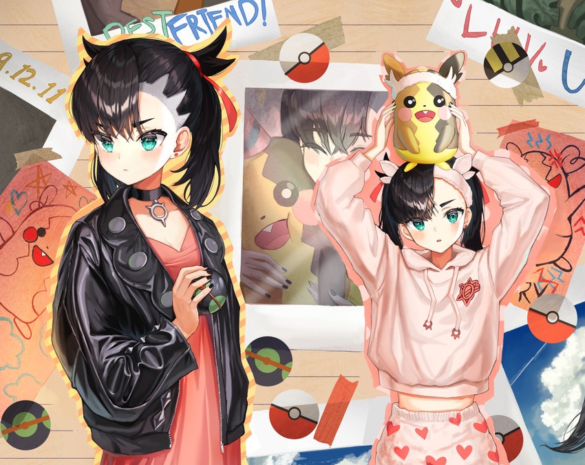 marnie and morpeko (pokemon and 1 more) drawn by dopoing