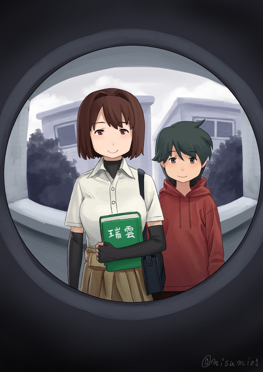mogami and hyuuga (kantai collection) drawn by misumi_(niku-kyu)