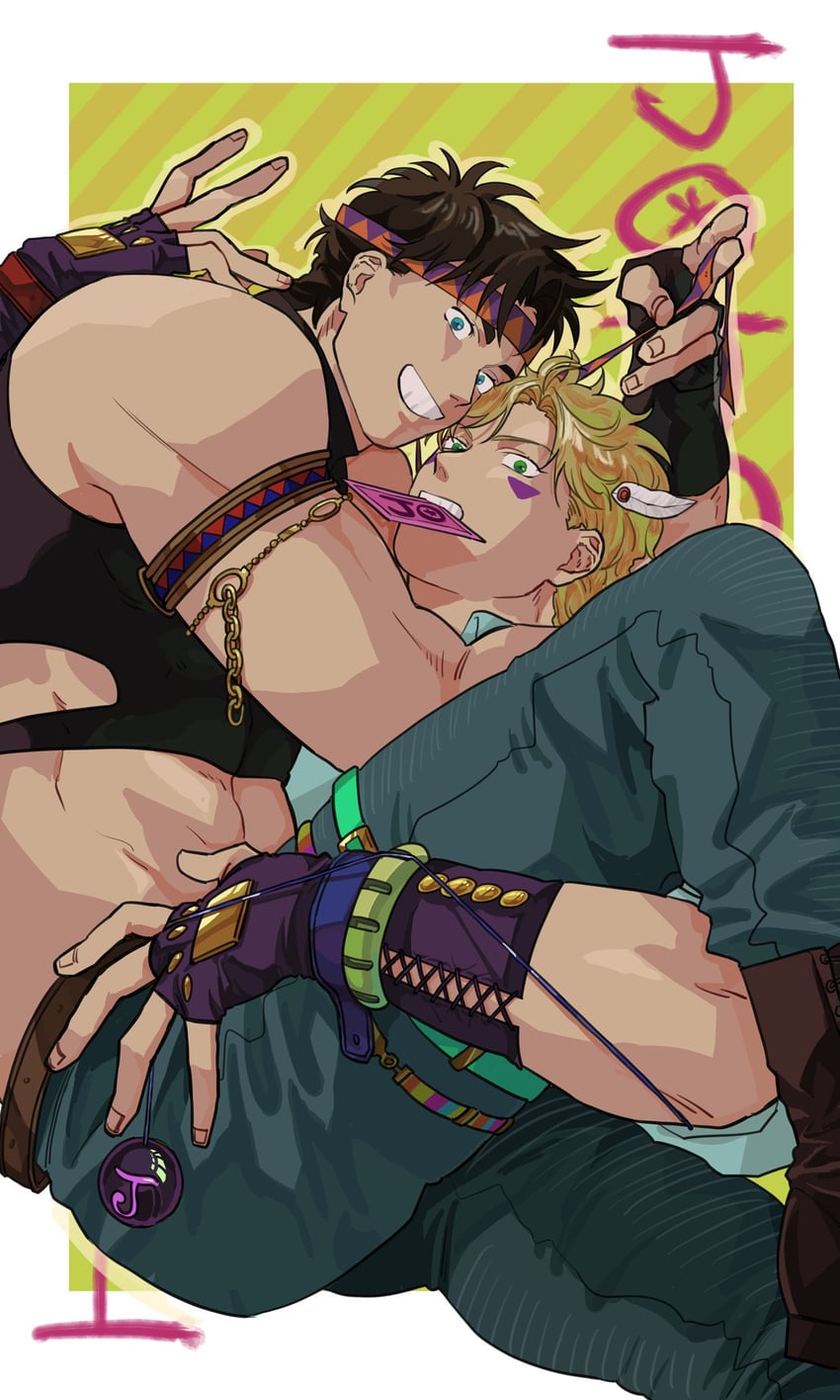joseph joestar and caesar anthonio zeppeli (jojo no kimyou na bouken and 1 more) drawn by tawashipurin