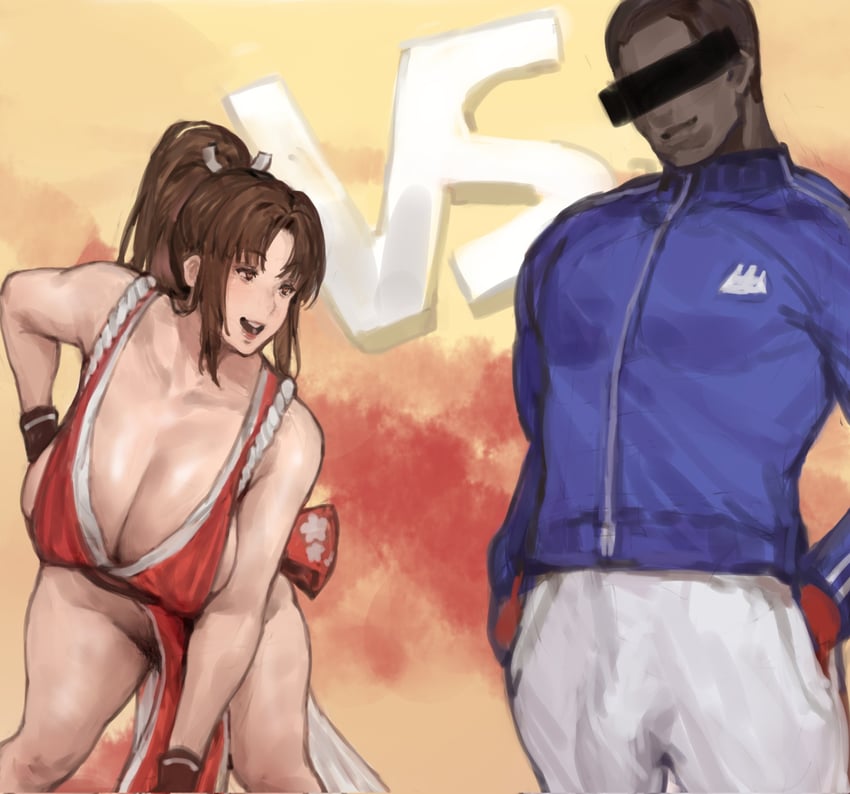 shiranui mai and player character (street fighter and 2 more) drawn by boingoo