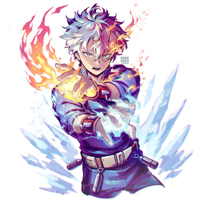 todoroki shoto (boku no hero academia) drawn by mecyo_(mamezurushiki)