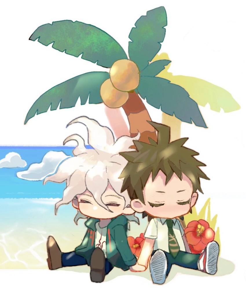 komaeda nagito and hinata hajime (danganronpa and 1 more) drawn by zhileng_kong_tiao