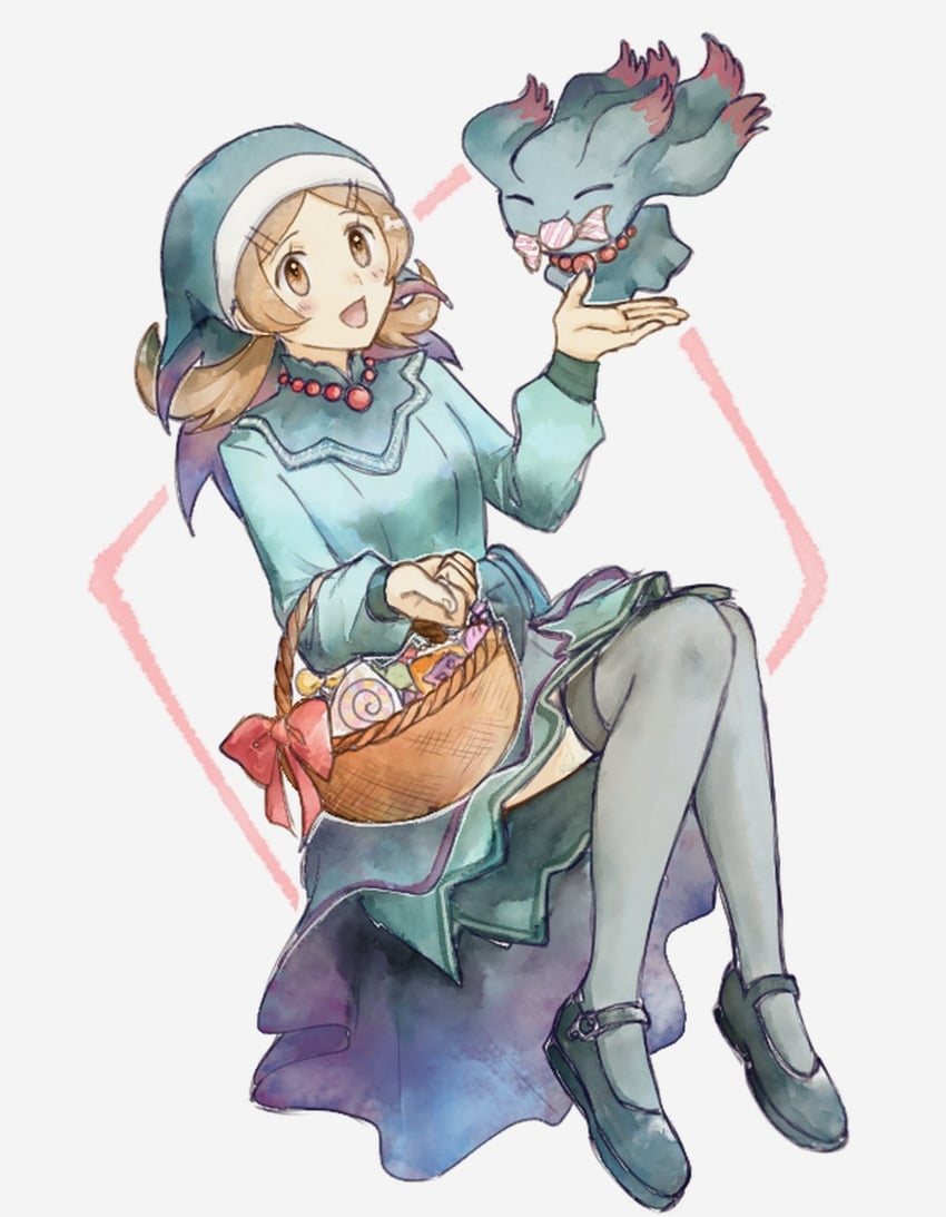 lyra and misdreavus (pokemon and 1 more) drawn by asuka_rkgk