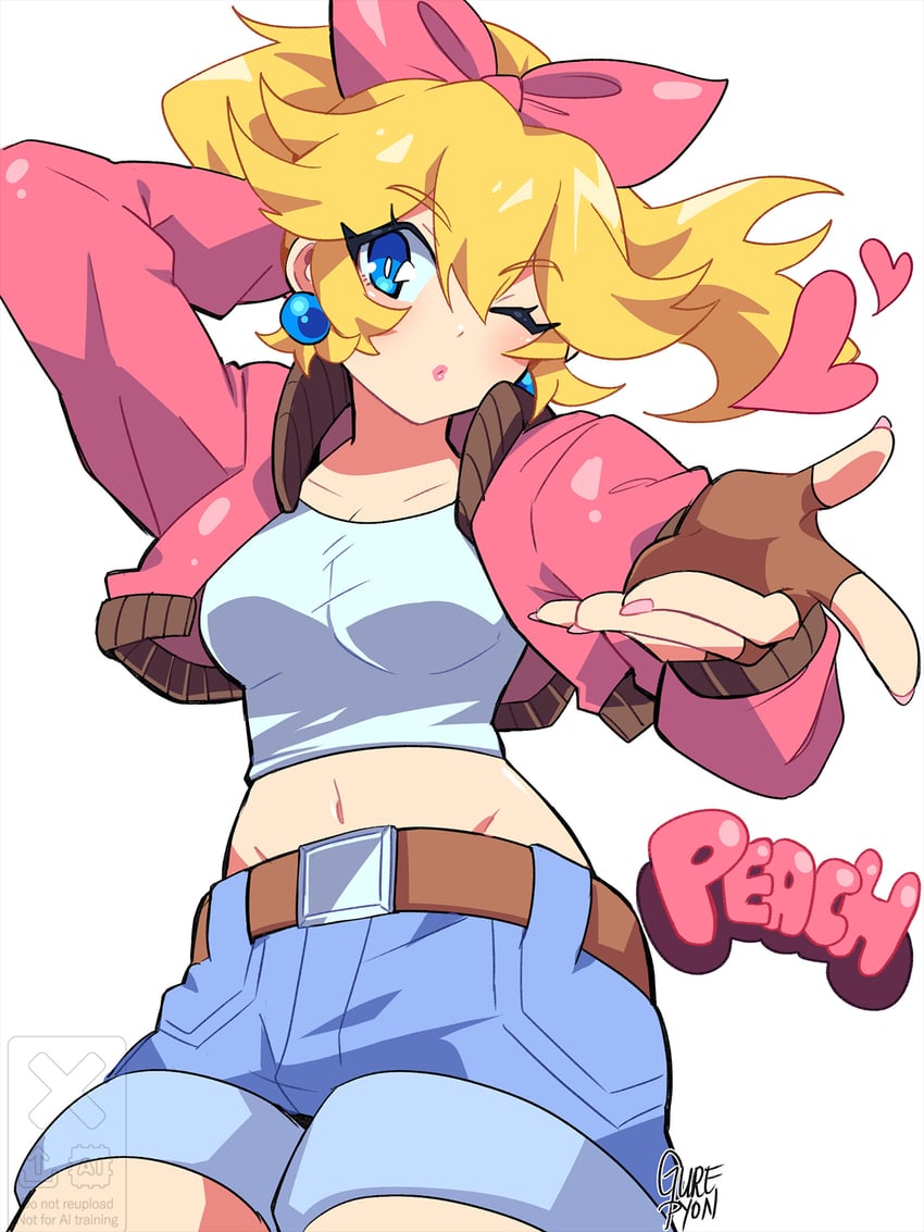 princess peach (mario and 2 more) drawn by gurepyon