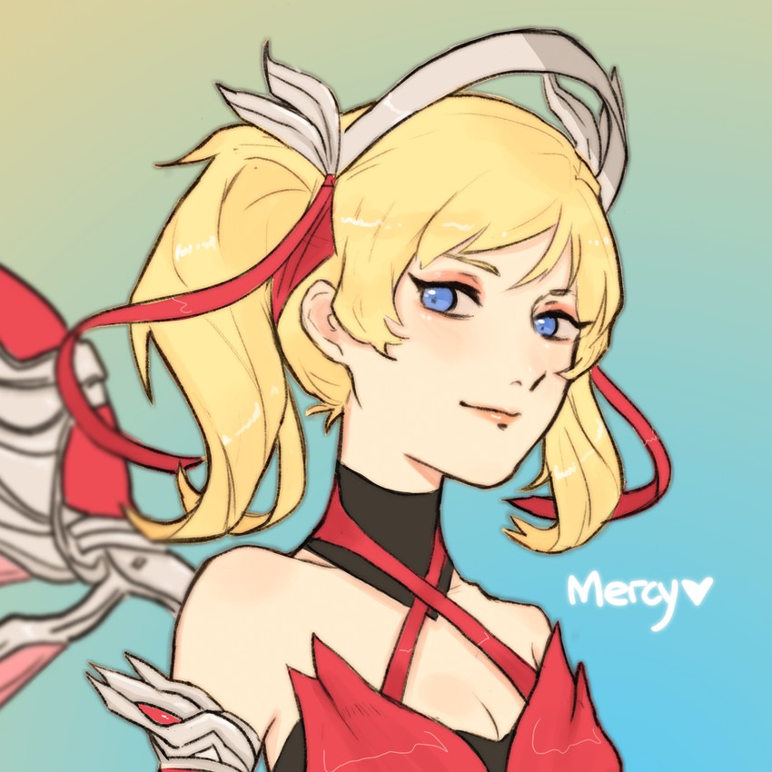 mercy and pink mercy (overwatch and 1 more) drawn by godzillaguai