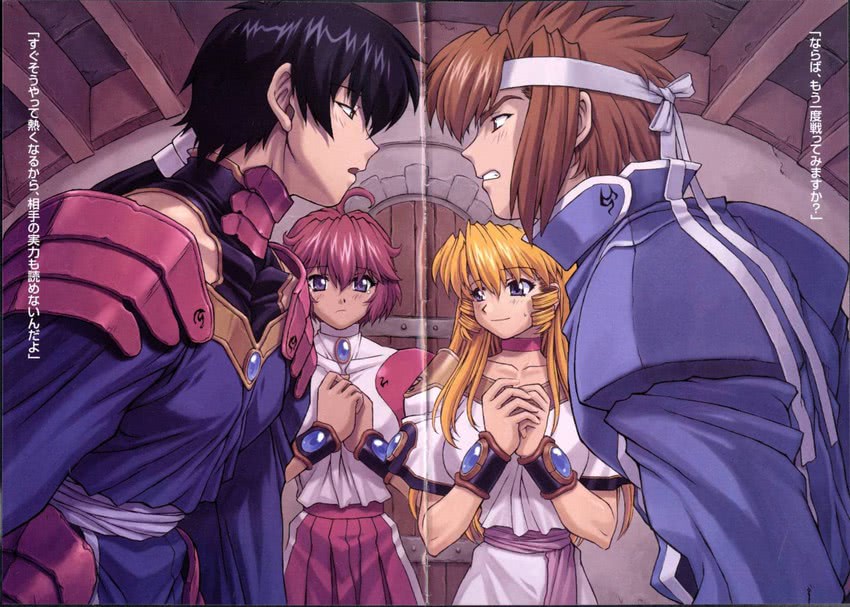 pacifica casull, winia chester, leopold scorpse, and fulle (scrapped princess) drawn by mogudan