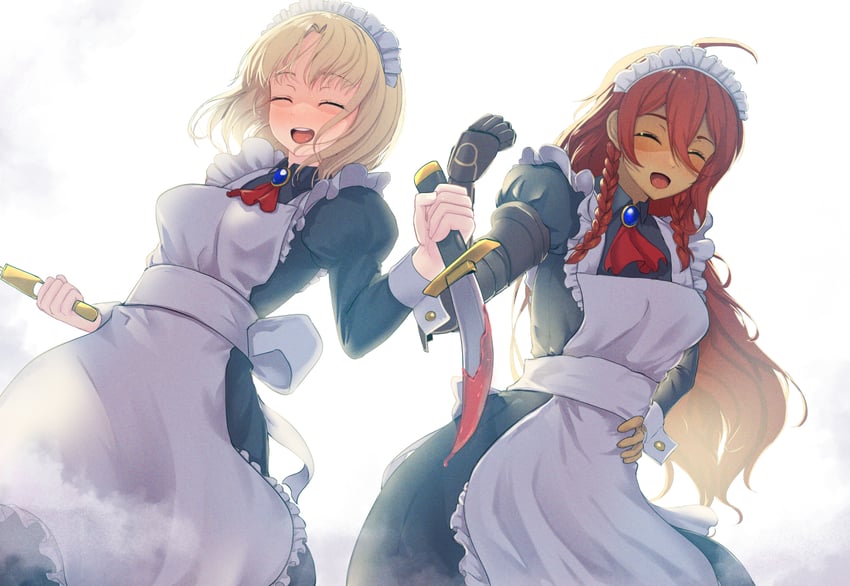 quinn and samrukh (shinza bansho series and 1 more) drawn by okina_(805197)