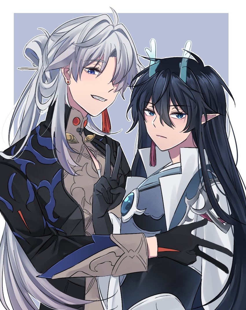 dan heng, blade, yingxing, and dan feng (honkai and 1 more) drawn by mororo1357