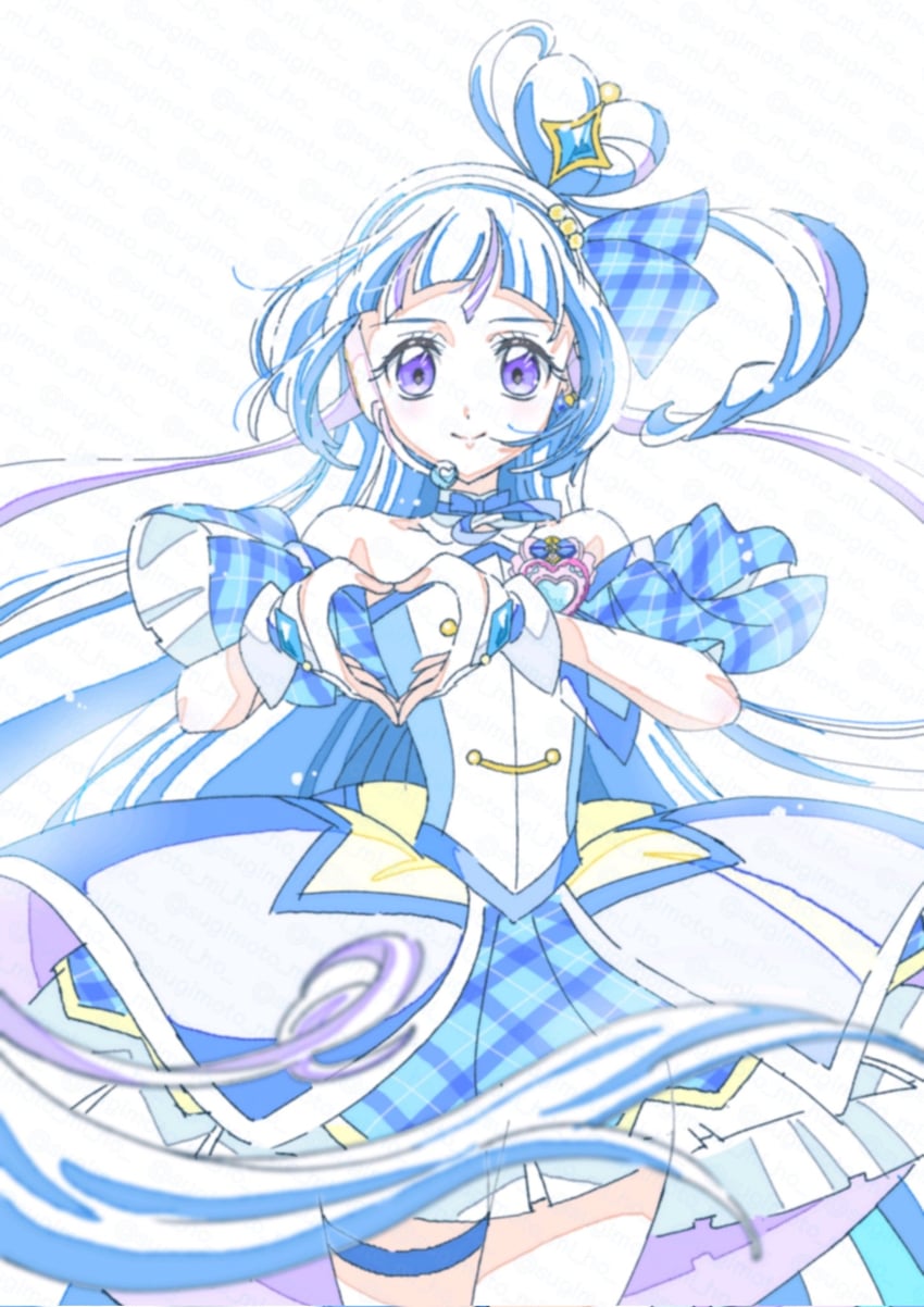 aokaze nana and cure wink (precure and 1 more) drawn by sugimoto_miho