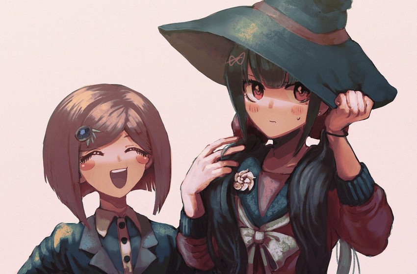 harukawa maki and yumeno himiko (danganronpa and 1 more) drawn by visket53