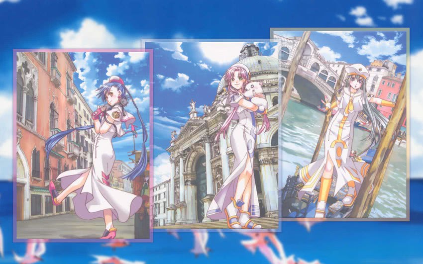 mizunashi akari, alice carroll, aika granzchesta, aria pokoteng, president maa, and 1 more (aria) drawn by amano_kozue