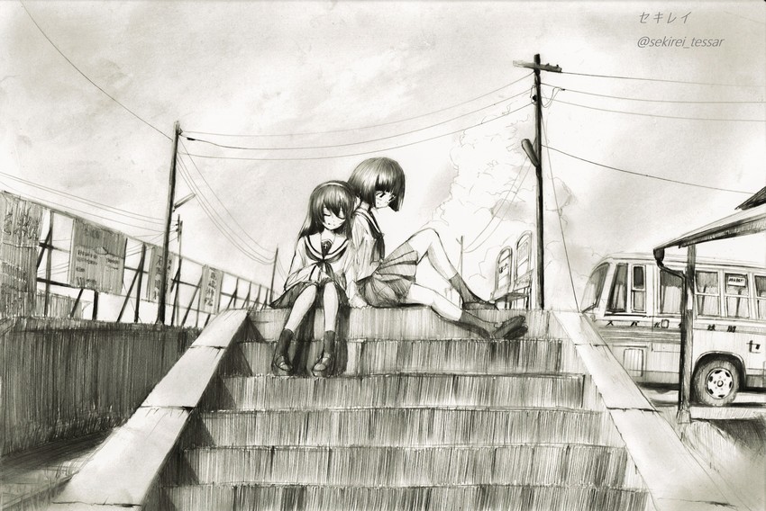 reizei mako and sono midoriko (girls und panzer) drawn by sekirei_tessar