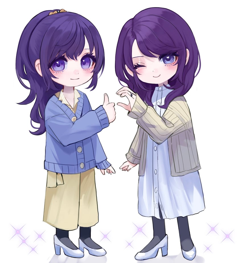 asahina mafuyu and asahina mafuyu's mother (project sekai) drawn by jishou_210
