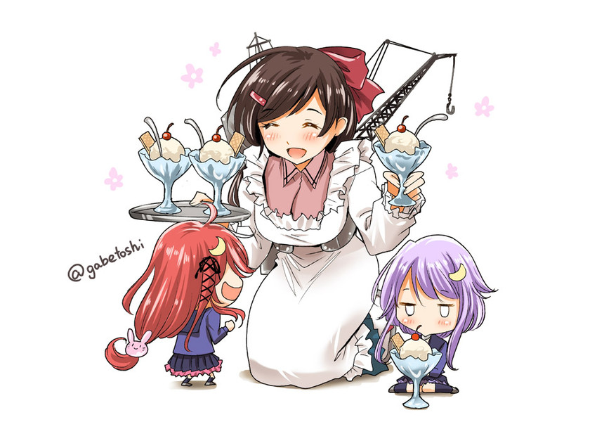 uzuki, yayoi, and mamiya (kantai collection) drawn by sogabe_toshinori