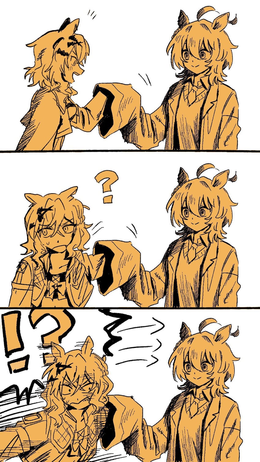agnes tachyon and jungle pocket (umamusume) drawn by suuno_kamibukuro