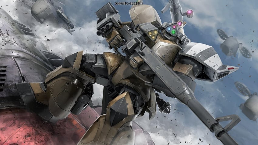 gelgoog cannon (gundam and 3 more) drawn by tenjin_hidetaka