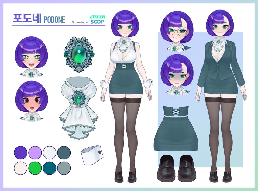 podone (indie virtual youtuber) drawn by sparrowl