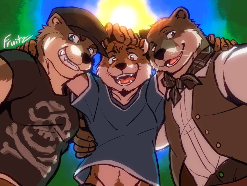 chase hunter, todd bronson, and sydney bronson (the smoke room and 2 more) drawn by fruitz_(fruitzjam)
