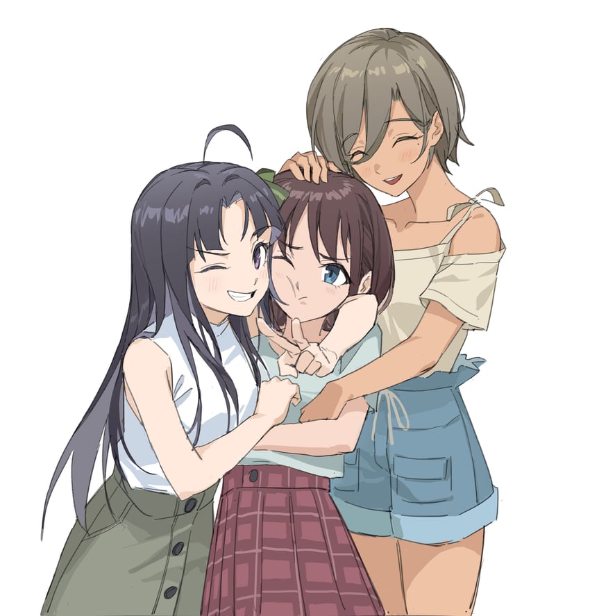 iseri nina, awa subaru, and rupa (girls band cry) drawn by dododo_(fightingdodo)