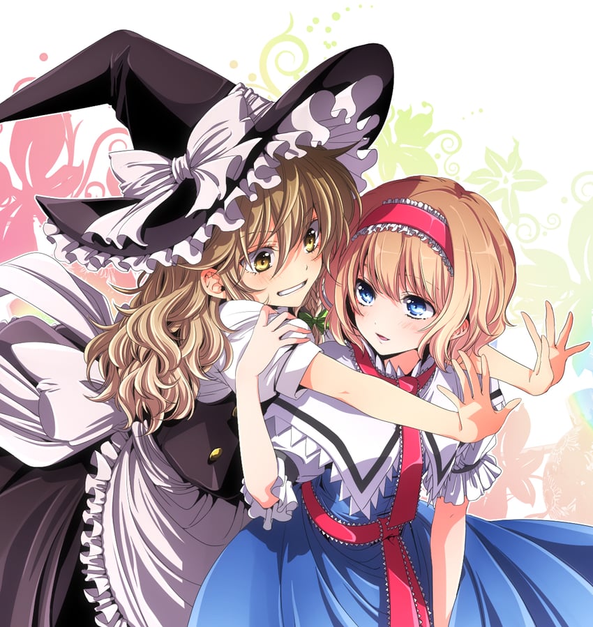 kirisame marisa and alice margatroid (touhou) drawn by youko_(santarose)