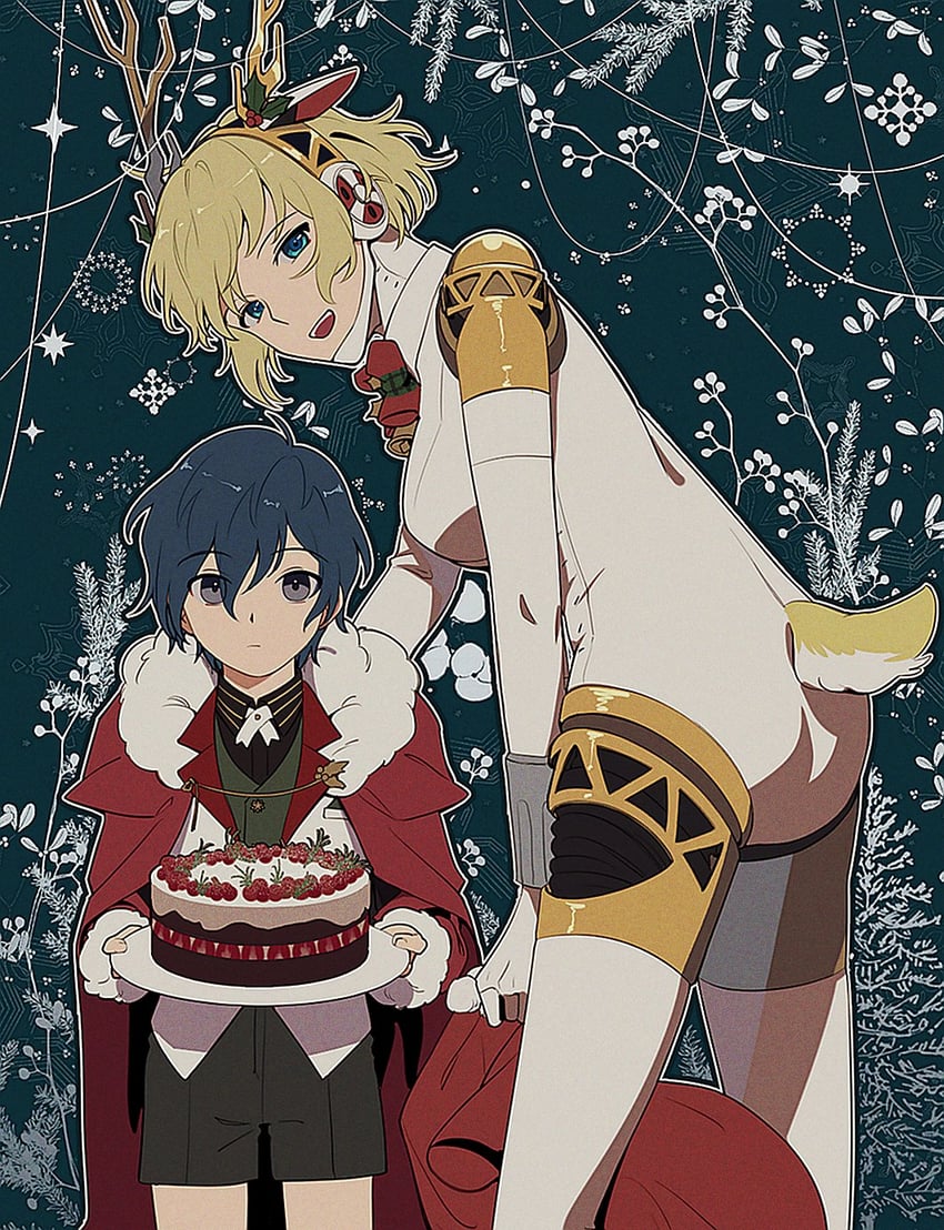 yuuki makoto and aigis (persona and 1 more) drawn by elulit2
