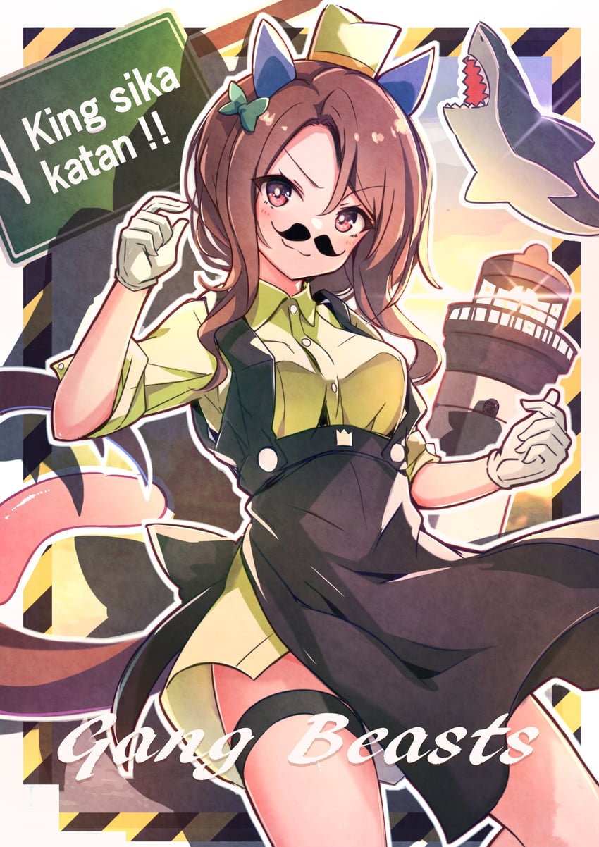 king halo (umamusume and 2 more) drawn by neko_senshi