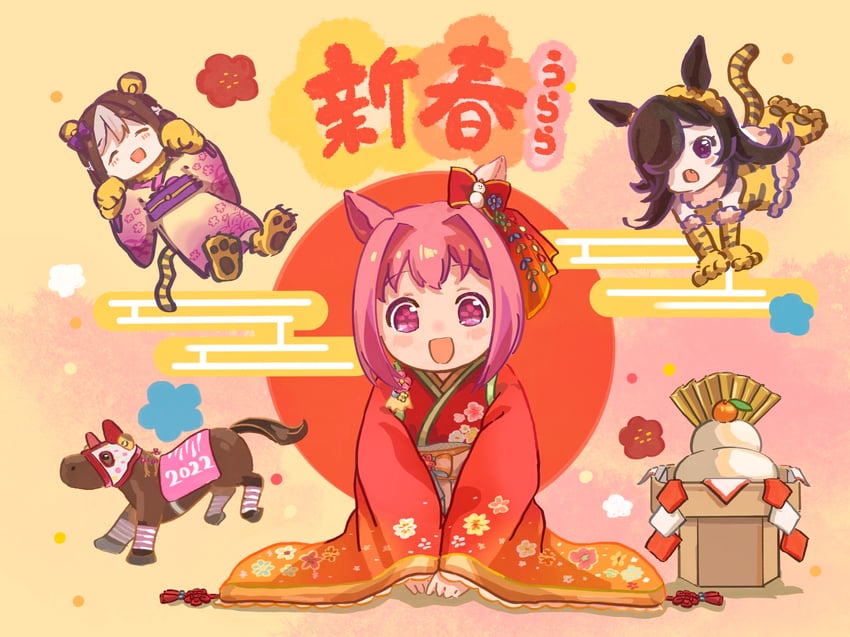 rice shower, special week, and haru urara (umamusume) drawn by moko39_takasora