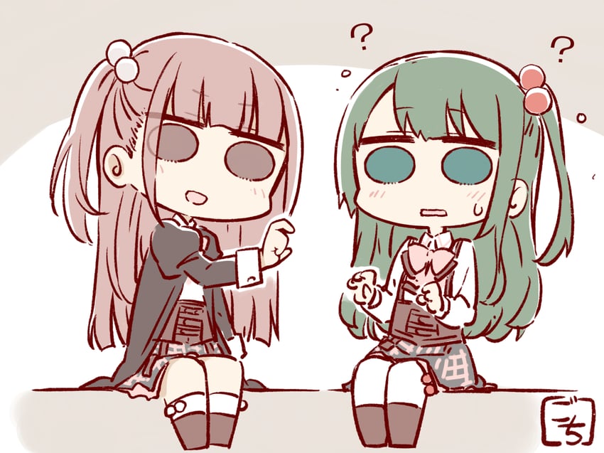 haneda catalina mei and sano matilda kokoro (assault lily) drawn by gochisousama_(tanin050)