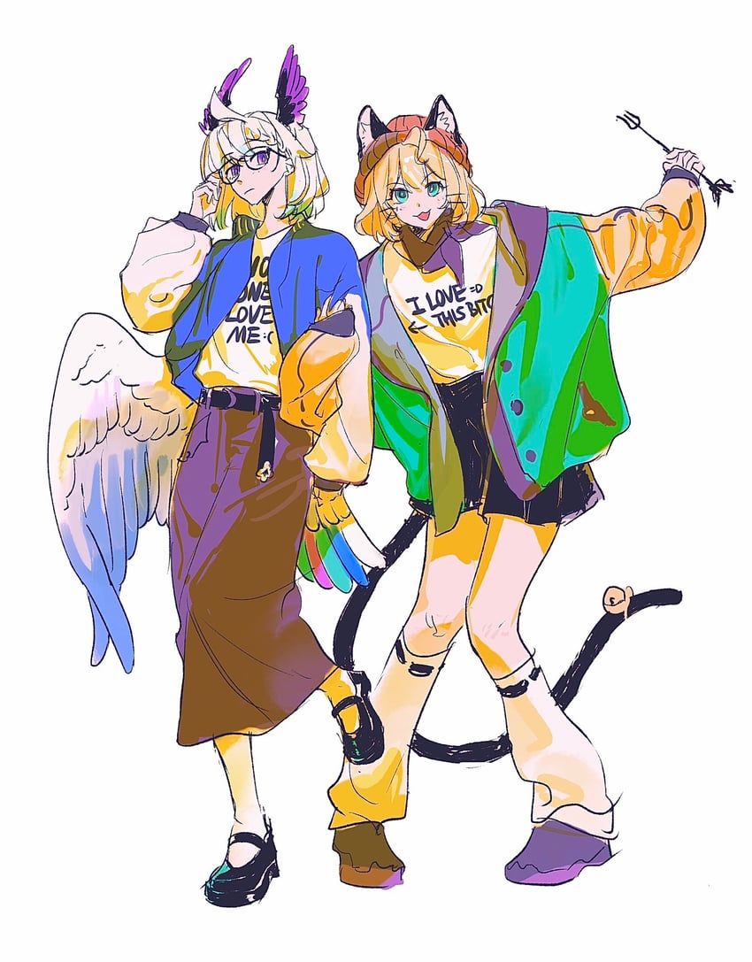enna alouette and millie parfait (nijisanji and 1 more) drawn by mockingbird0009