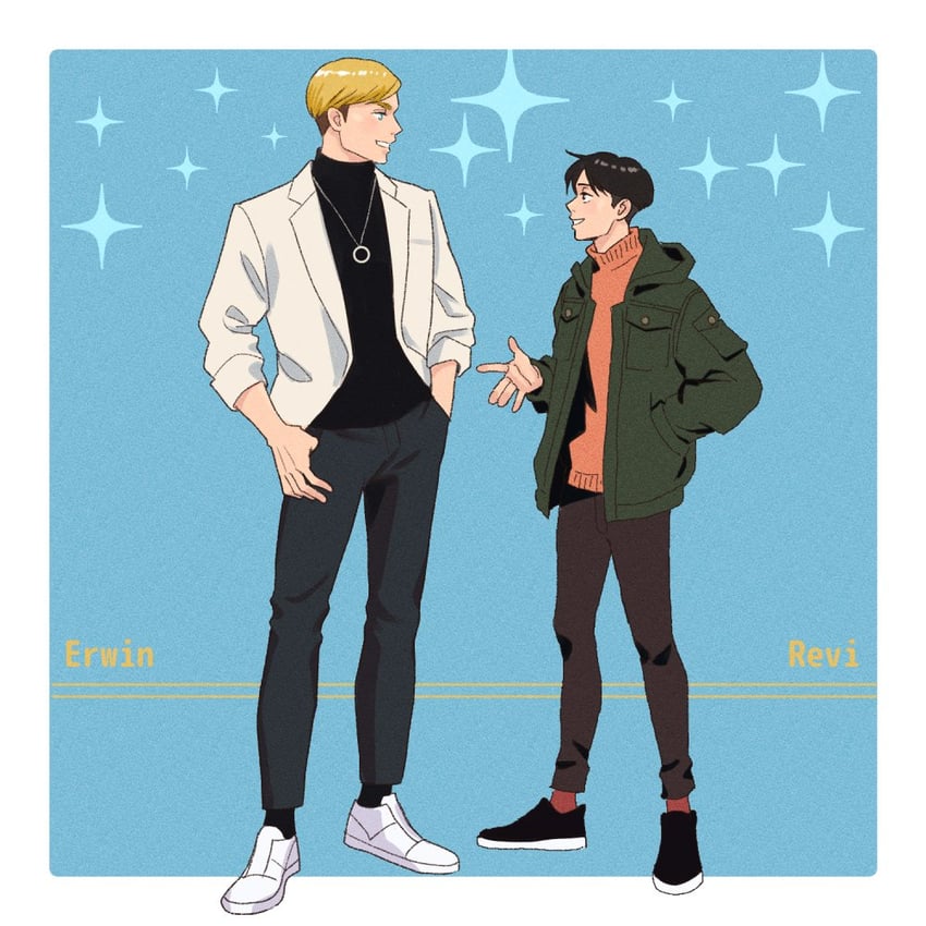 levi and erwin smith (shingeki no kyojin) drawn by 1216liddell