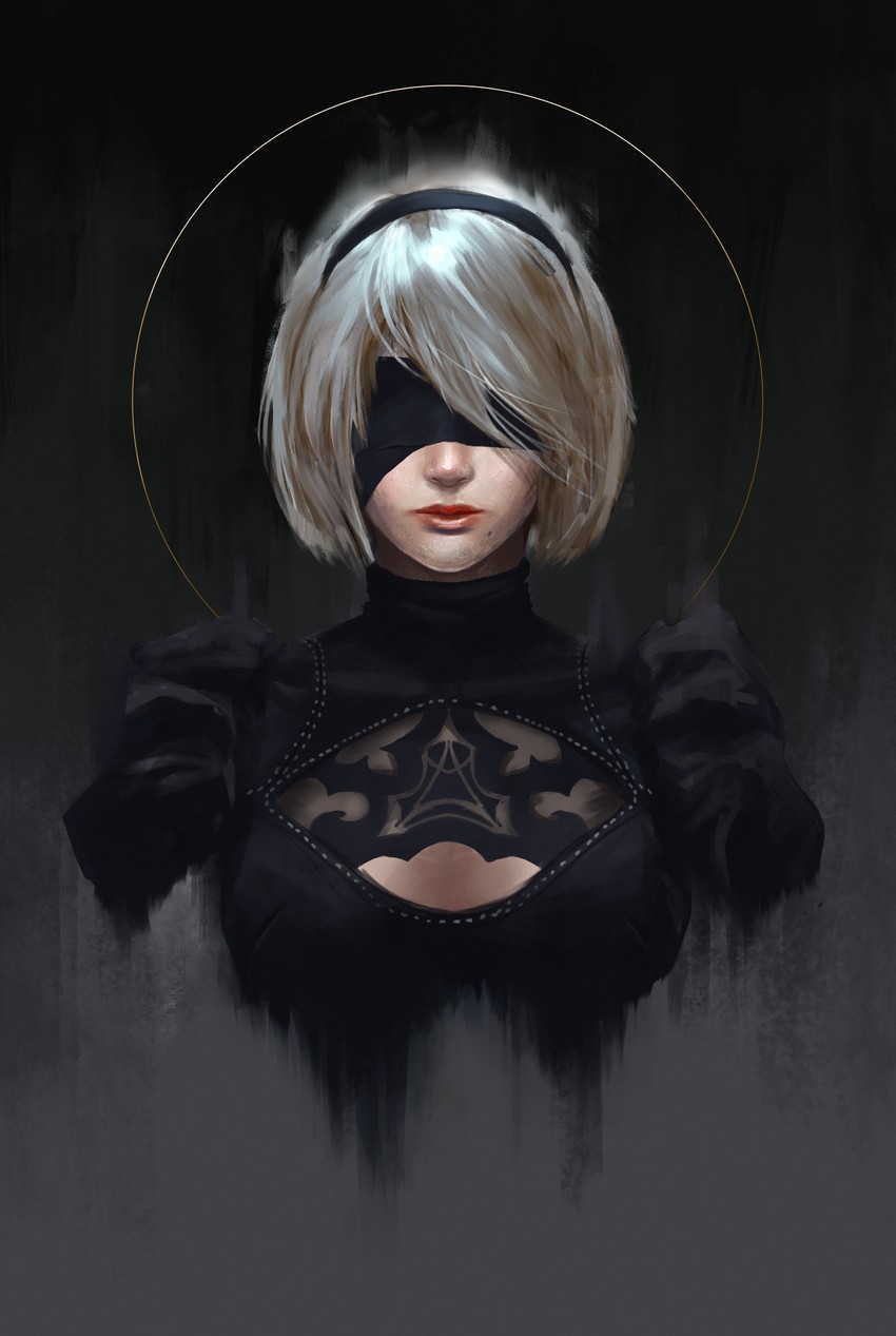2b (nier and 1 more) drawn by sam_kim