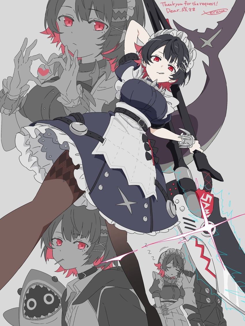 ellen joe and sharkboo (zenless zone zero) drawn by teruya_(6w6y)