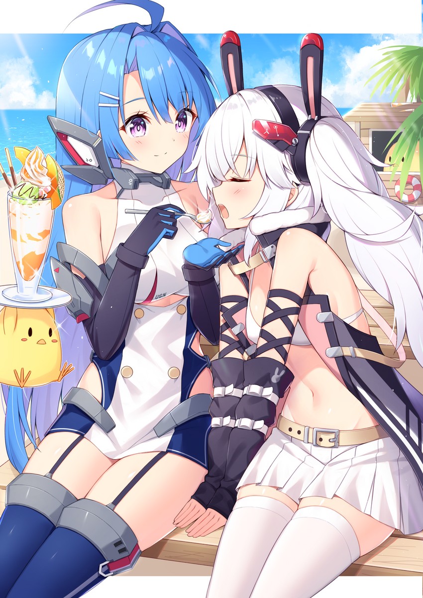 manjuu, laffey, and helena (azur lane) drawn by t@ke-g