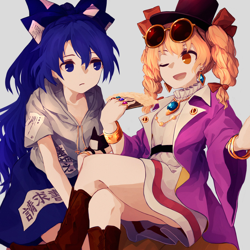 yorigami shion and yorigami jo'on (touhou) drawn by akaiha_(akaihasugk)
