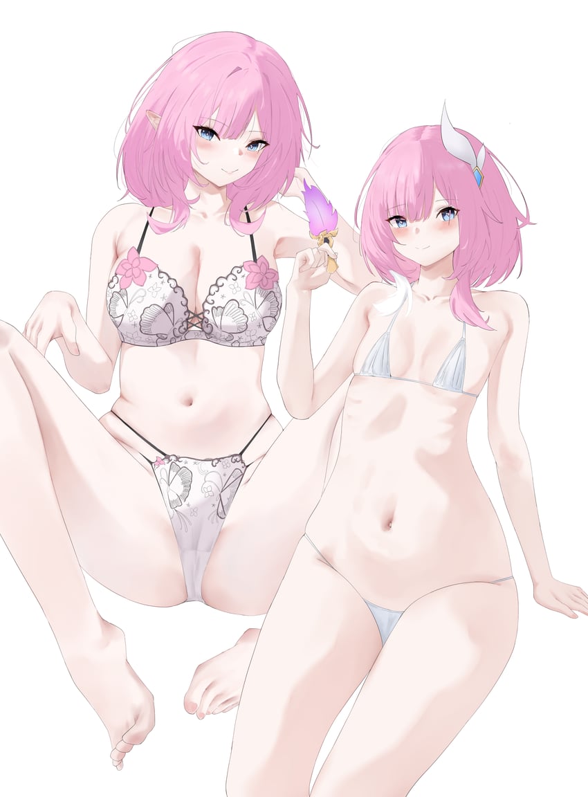 elysia, cyrene, inoue marina, and yanning (honkai and 2 more) drawn by meaowtakhe