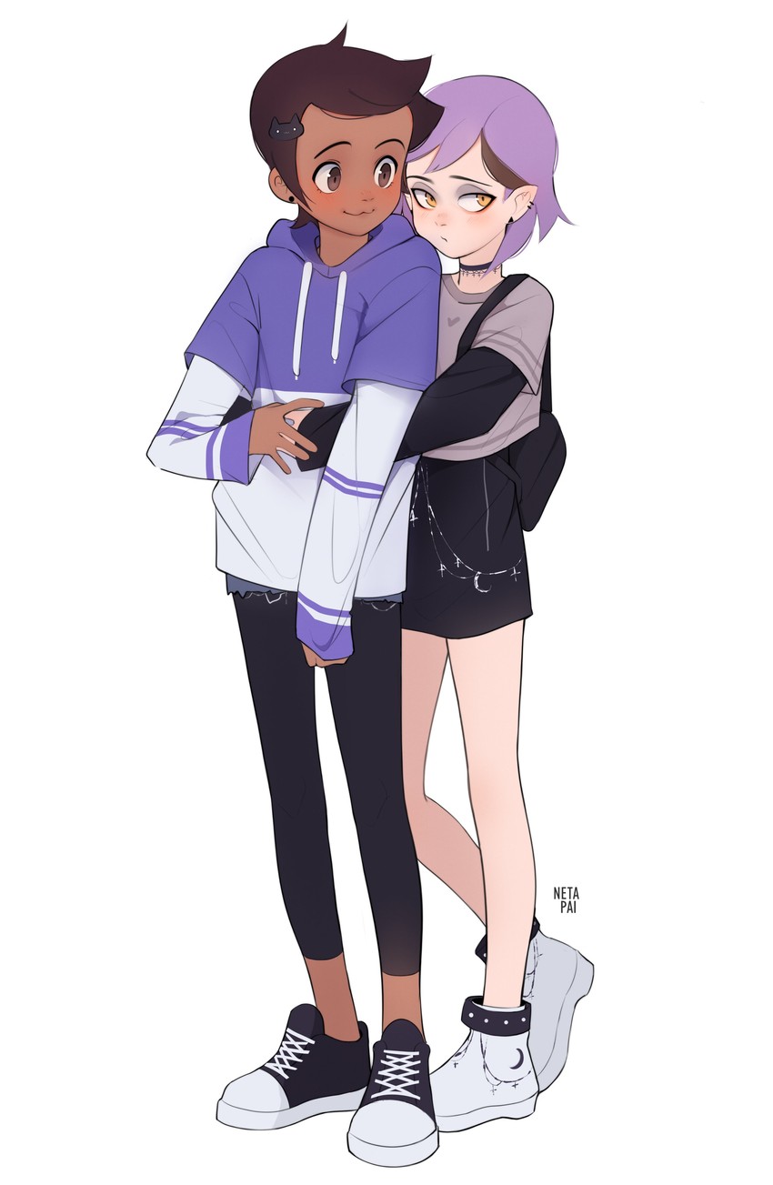 luz noceda and amity blight (the owl house) drawn by netapai1