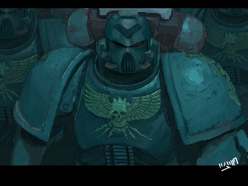adeptus astartes (warhammer 40k and 1 more) drawn by tumubar117
