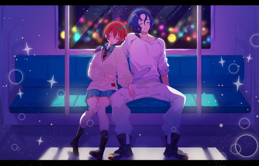 amate yuzuriha and shuji ito (gundam and 1 more) drawn by satsuki_(popopomama_52)