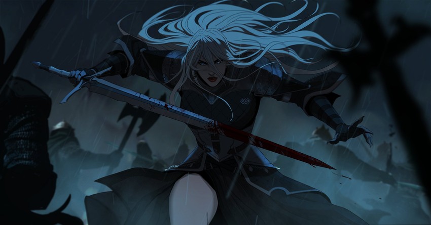 warrior of light and angelise reiter (final fantasy and 1 more) drawn by banished_shadow