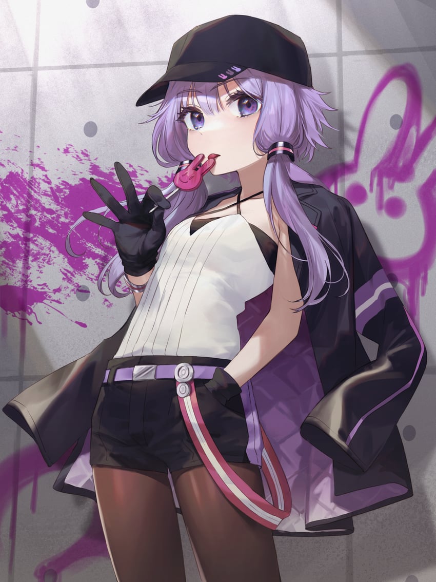 yuzuki yukari (voiceroid and 1 more) drawn by yoshino_ns