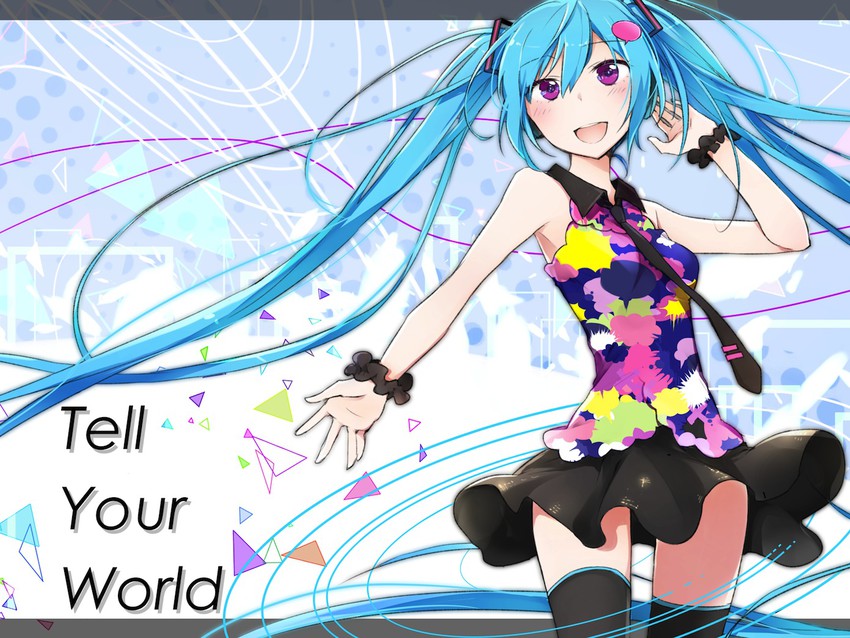 hatsune miku (vocaloid and 1 more) drawn by mikoto_kei