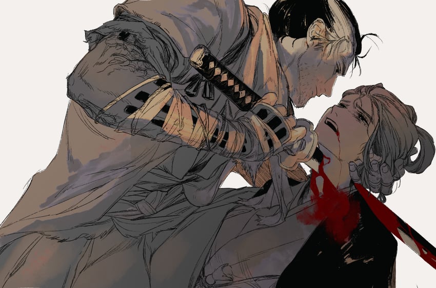 sekiro, emma the gentle blade, and shura (sekiro: shadows die twice) drawn by piyomotsu