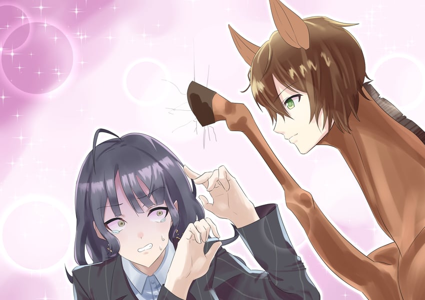 kashimoto riko (umamusume and 1 more) drawn by pakiramon