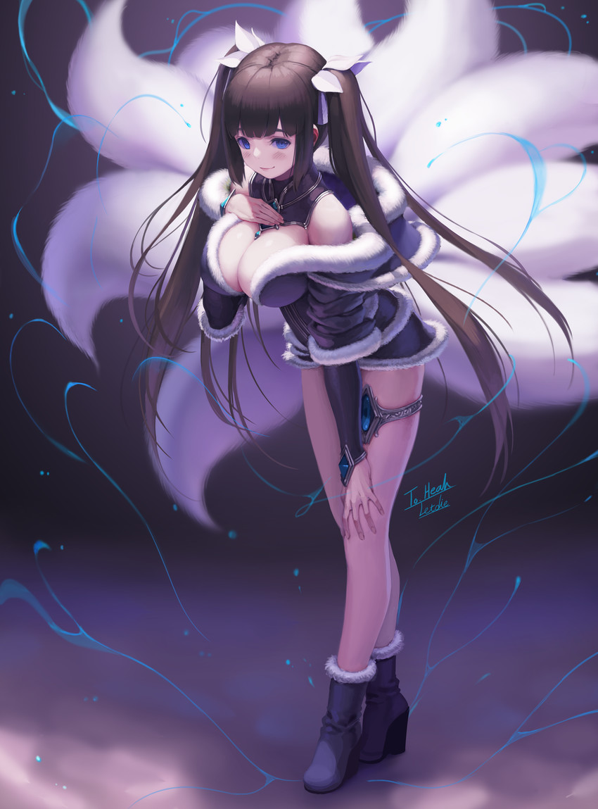 ahri, hestia, and midnight ahri (league of legends and 1 more) drawn by letdie1414