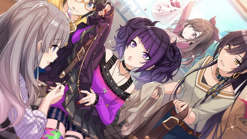 shirase sakuya, tsukioka kogane, tanaka mamimi, yukoku kiriko, and mitsumine yuika (idolmaster and 1 more) drawn by tomari_(veryberry00)