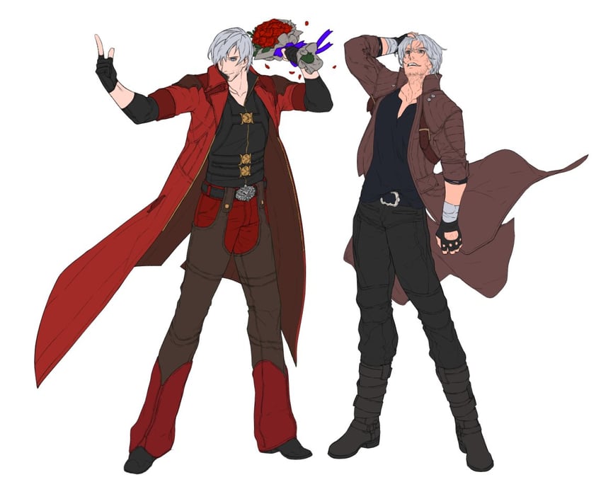 dante (devil may cry and 2 more) drawn by hallot